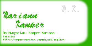 mariann kamper business card